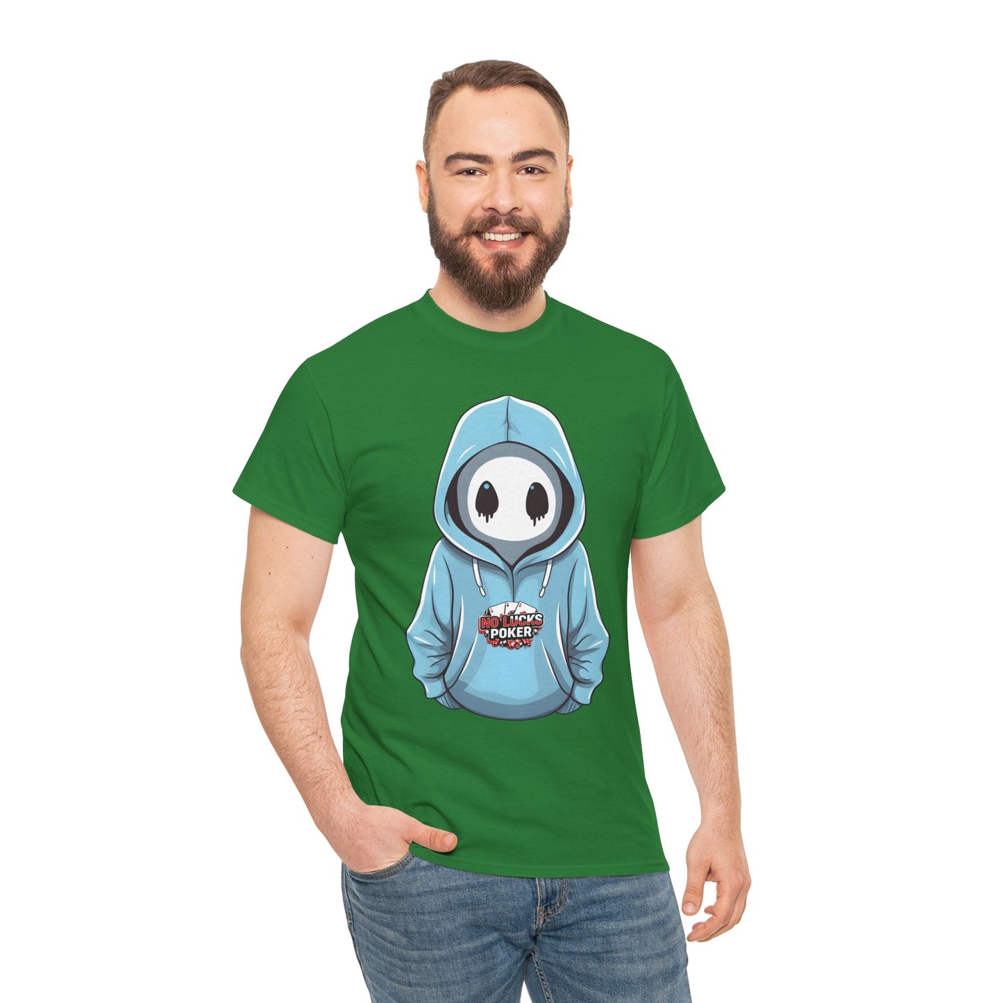 No Lucks Given – Mysterious Hoodie Player Poker Tee