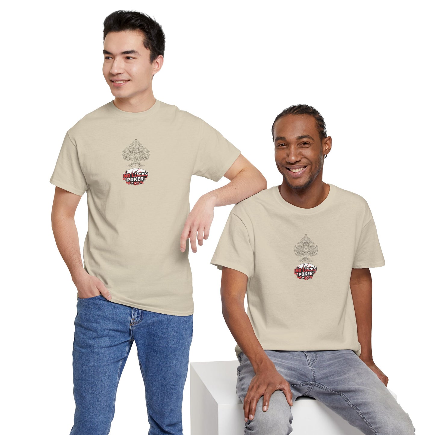 No Lucks Given Logo Poker T-Shirt | Built for Players, Not Luck
