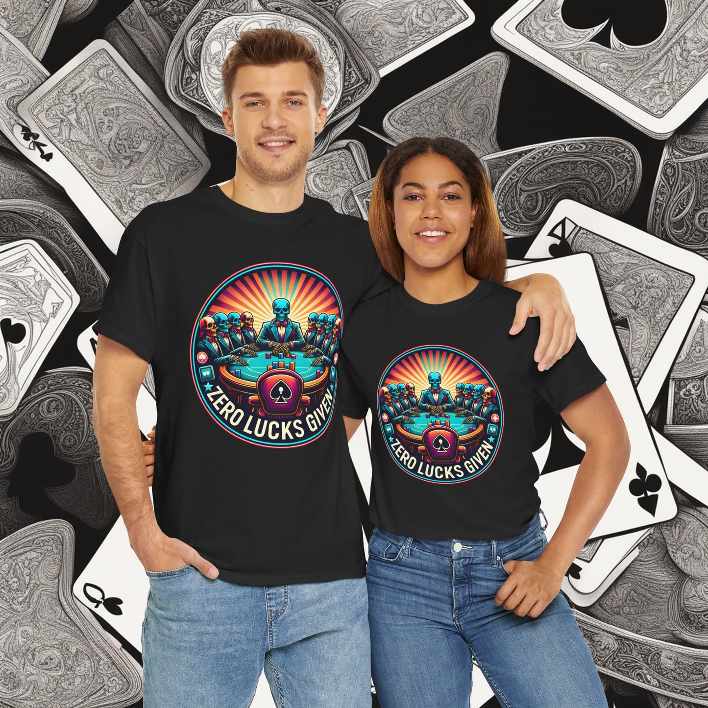Zero Lucks Given unisex heavy cotton tee Poker Apparel