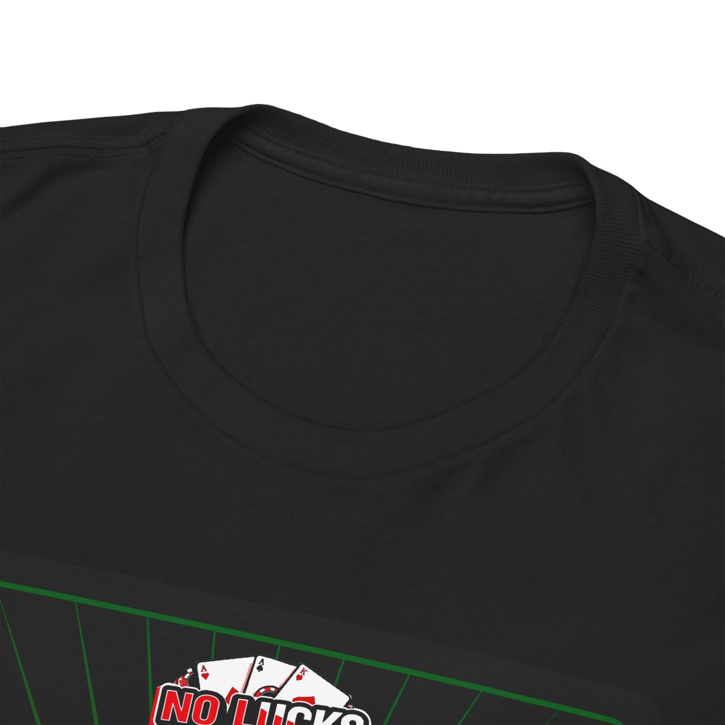No Lucks Given – Jack Skull Crown Poker Tee (Green & Red Edition)