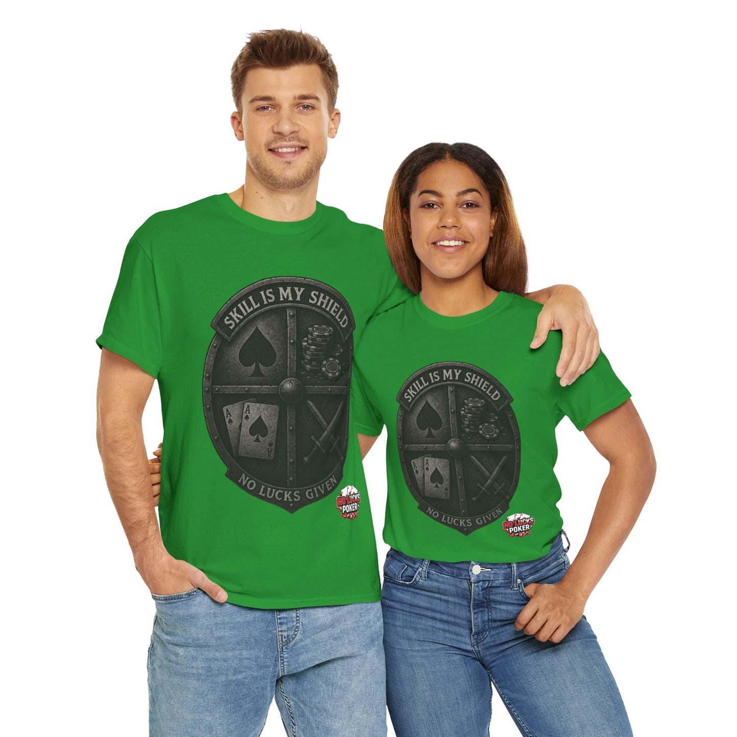 Stack or Shatter Poker T-Shirt | No Lucks Given – Skill Over Luck