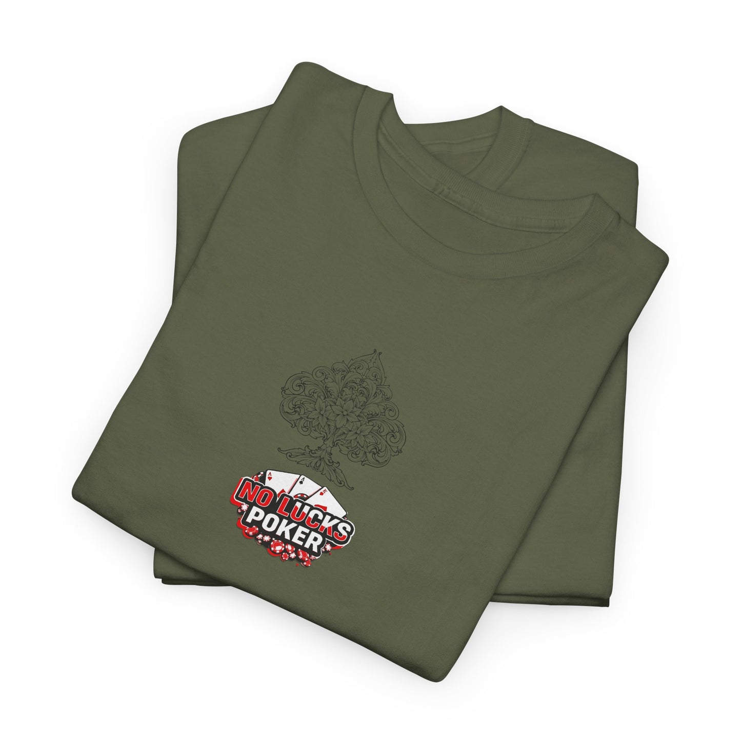No Lucks Given Logo Poker T-Shirt | Built for Players, Not Luck