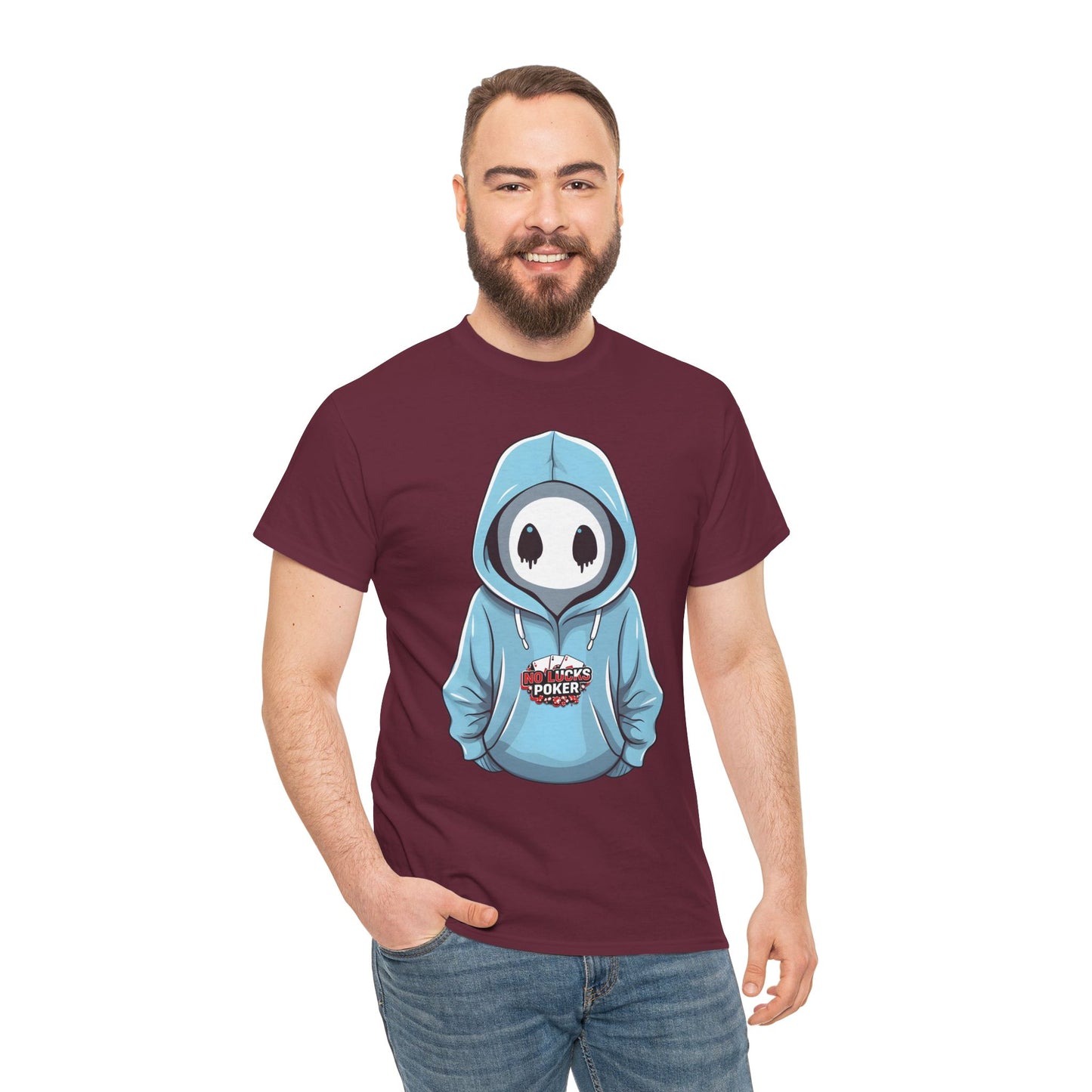 No Lucks Given – Mysterious Hoodie Player Poker Tee