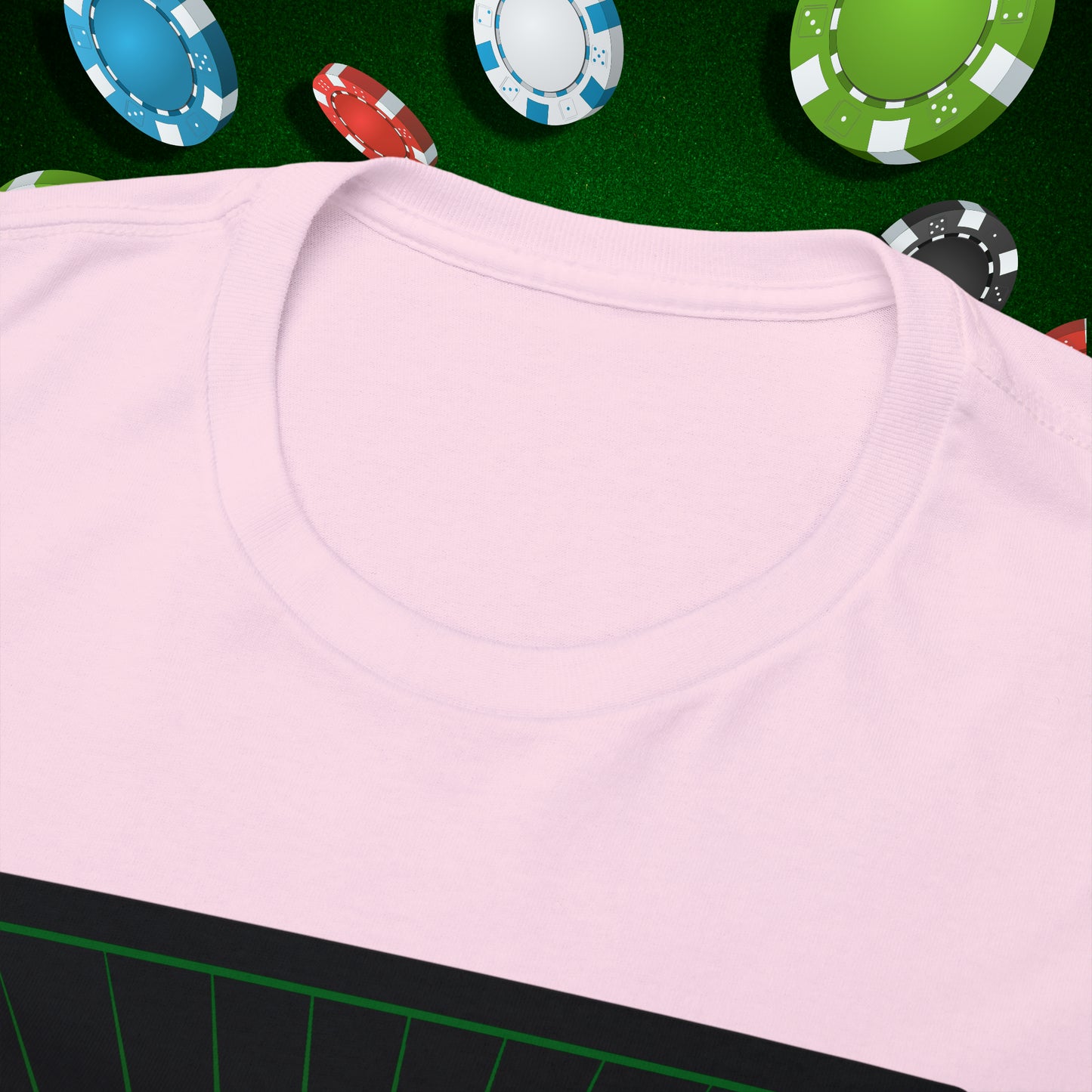 No Lucks Given Jack Skull in Crown of Spades Green Red Poker T-Shirt Must have Good Luck All-in