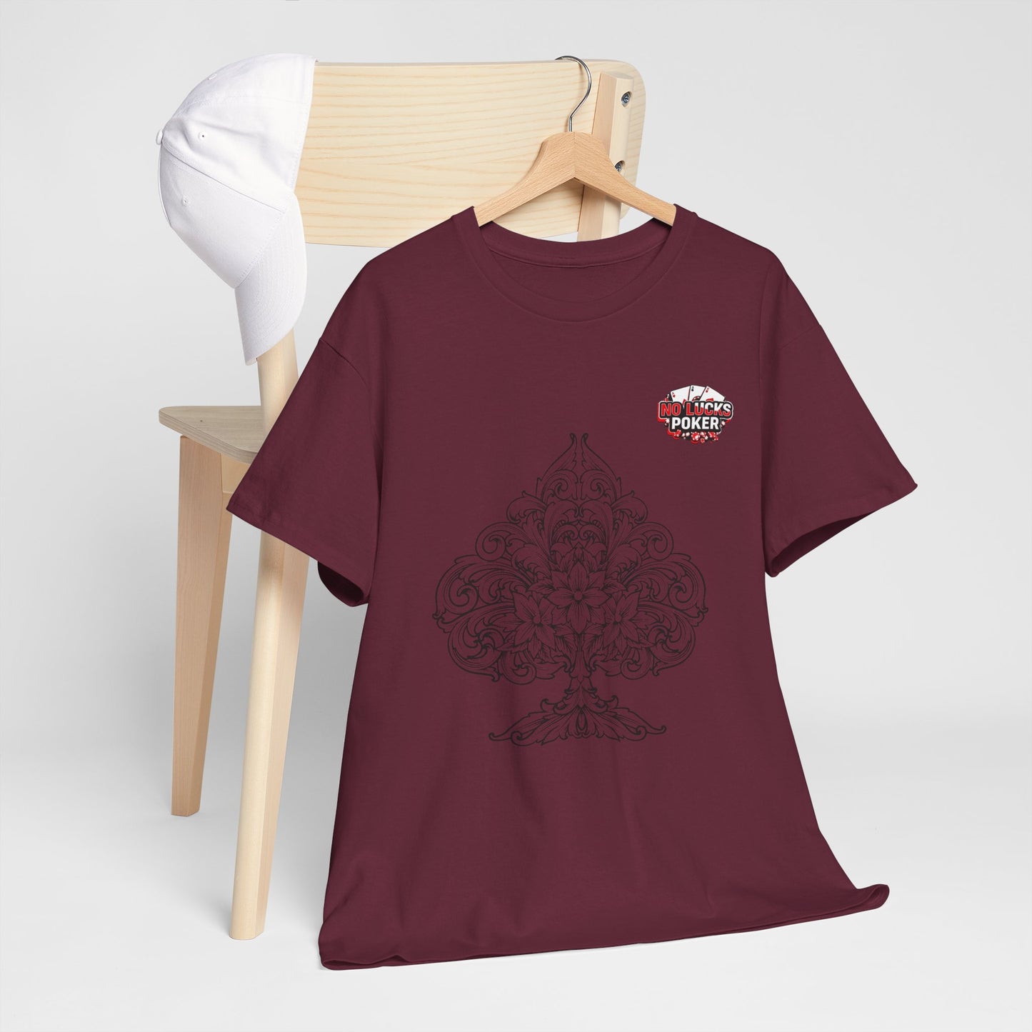 No Lucks Given – Spade Poker T-Shirt (Good Luck, All In)