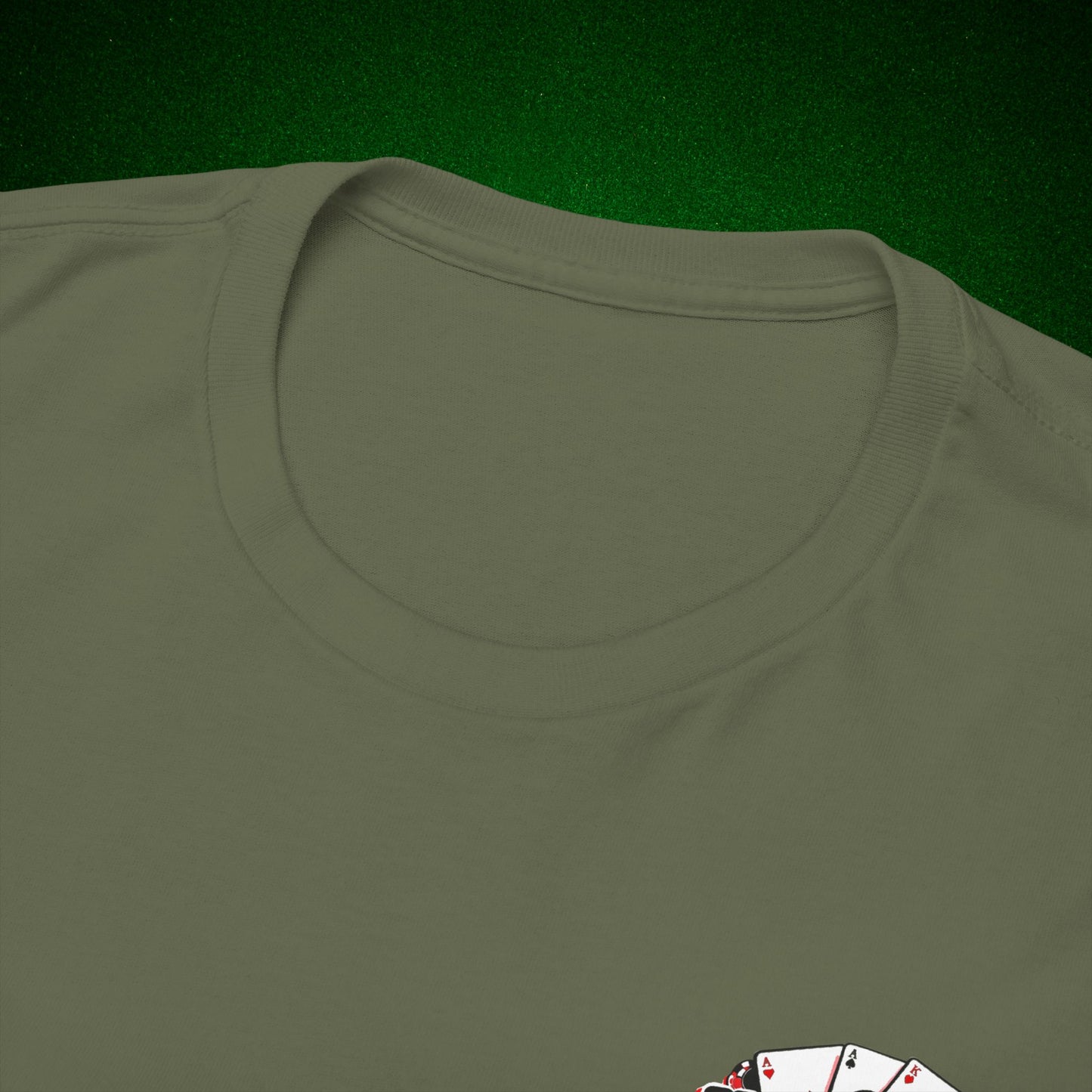 No Lucks Given Large Clover Poker T-Shirt Good Luck All-in