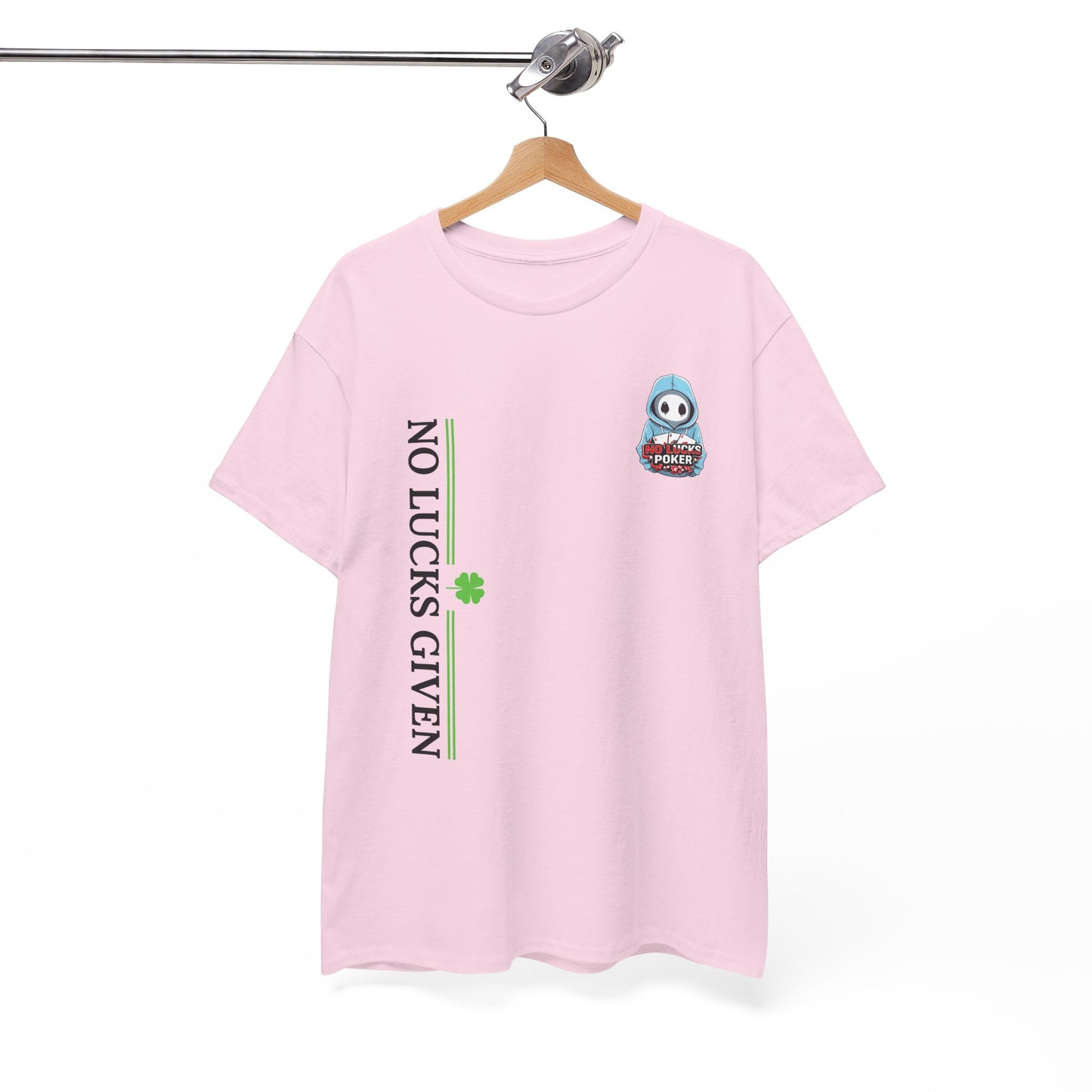 No Lucks Given – Ghost Logo Poker T-Shirt | Stealth Blackout Style