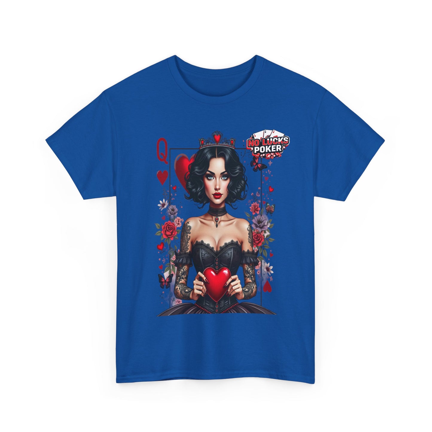 Gothic Queen of Hearts Poker T-Shirt | Dark Poker Apparel – Unisex Fit
