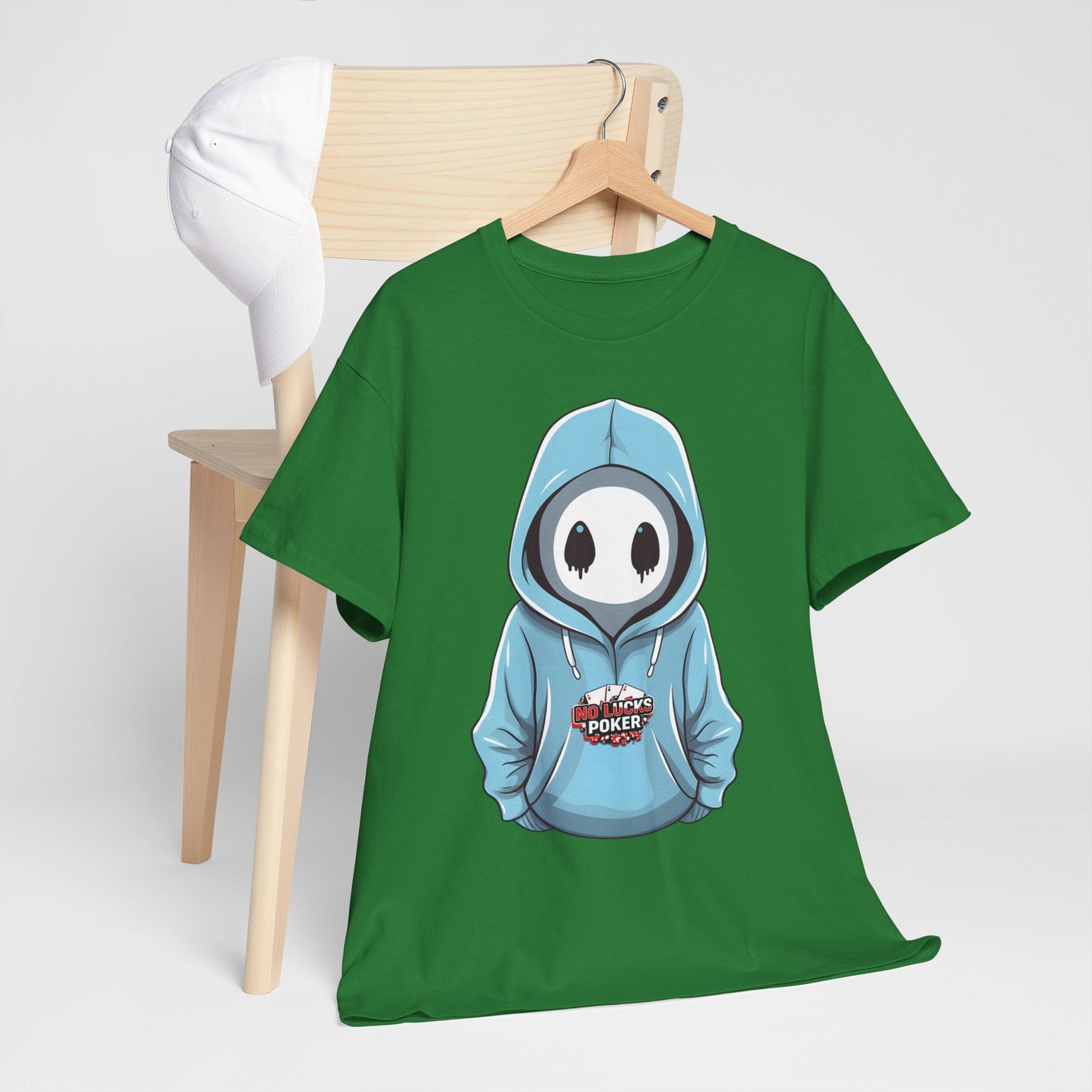 No Lucks Given – Mysterious Hoodie Player Poker Tee