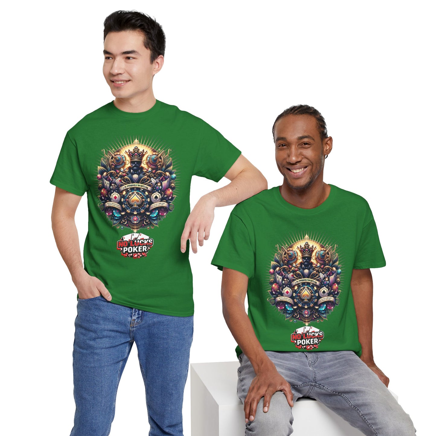 I'm Probably Bluffing unisex heavy cotton tee Poker Apparel