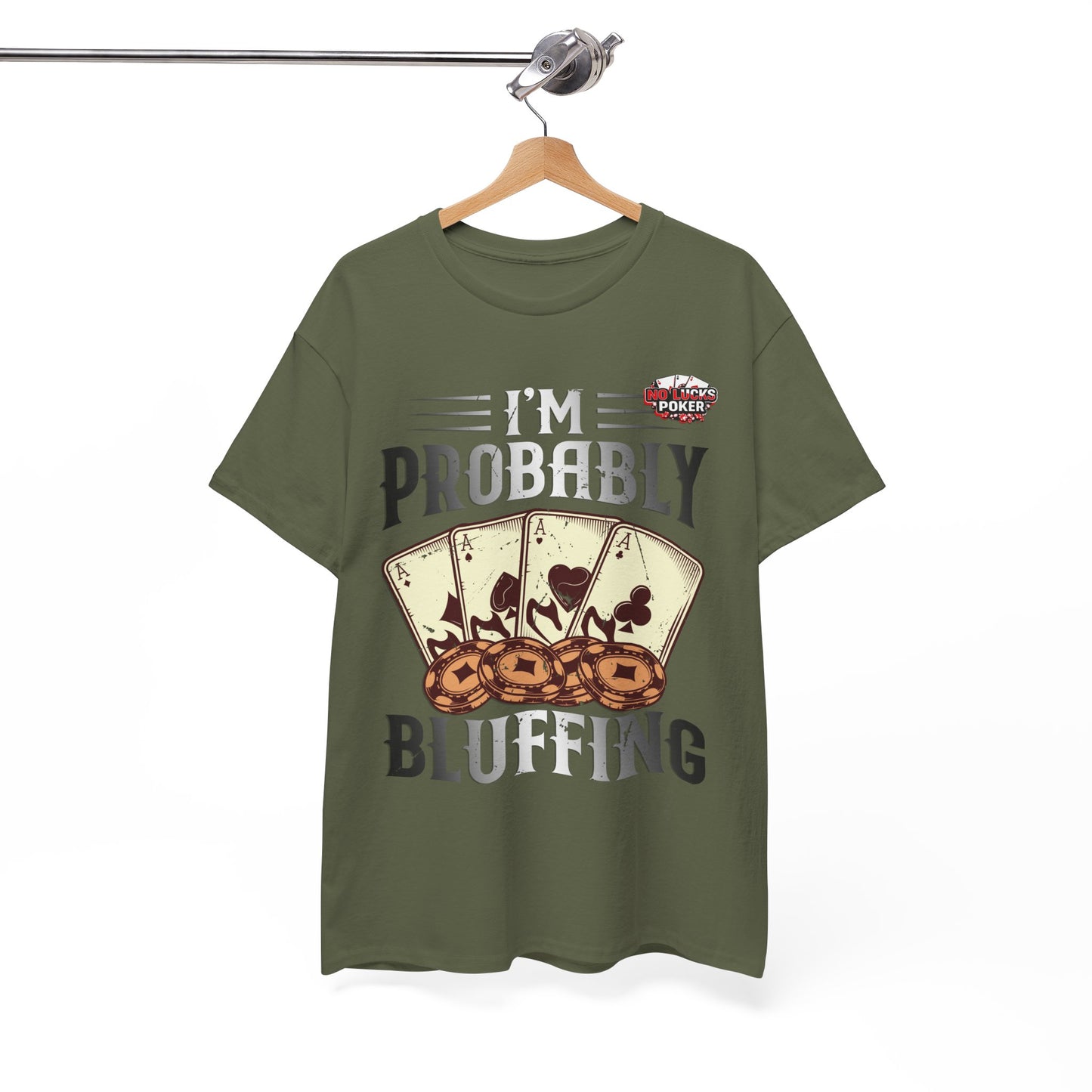 I'm Probably Bluffing Unisex Heavy Cotton Tee