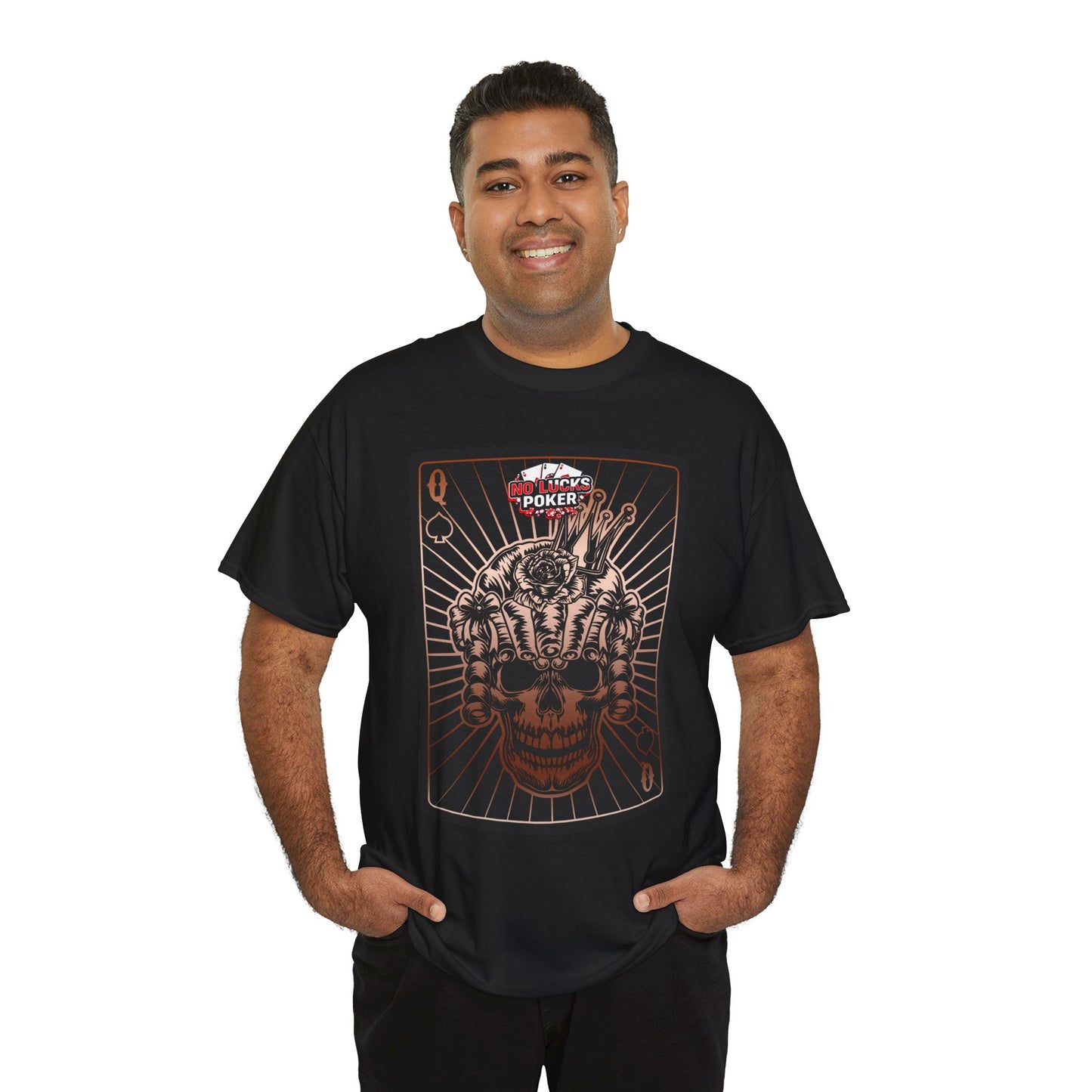 No Lucks Given – Angry Queen of Spades Poker Tee (Copper Edition)