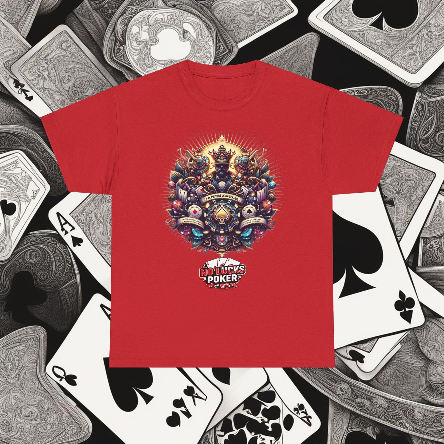 I'm Probably Bluffing unisex heavy cotton tee Poker Apparel