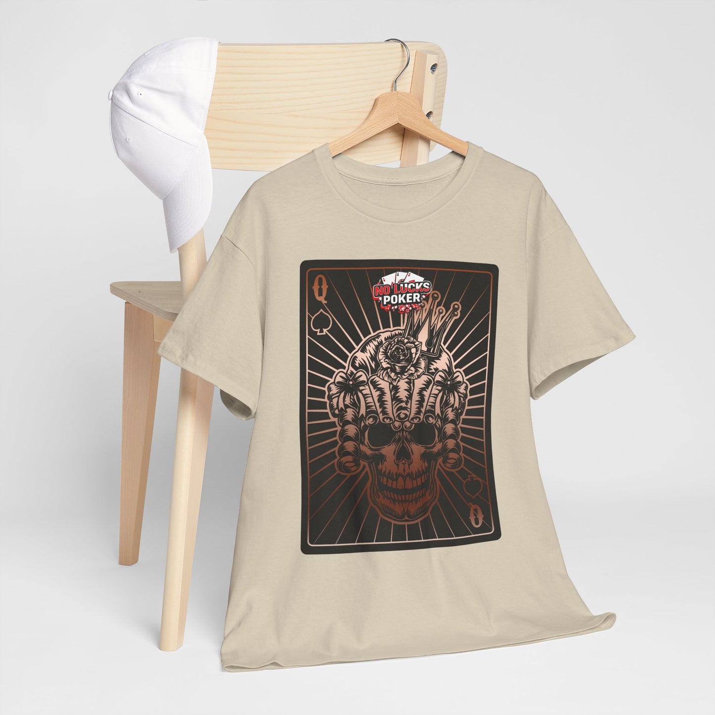 No Lucks Given – Angry Queen of Spades Poker Tee (Copper Edition)