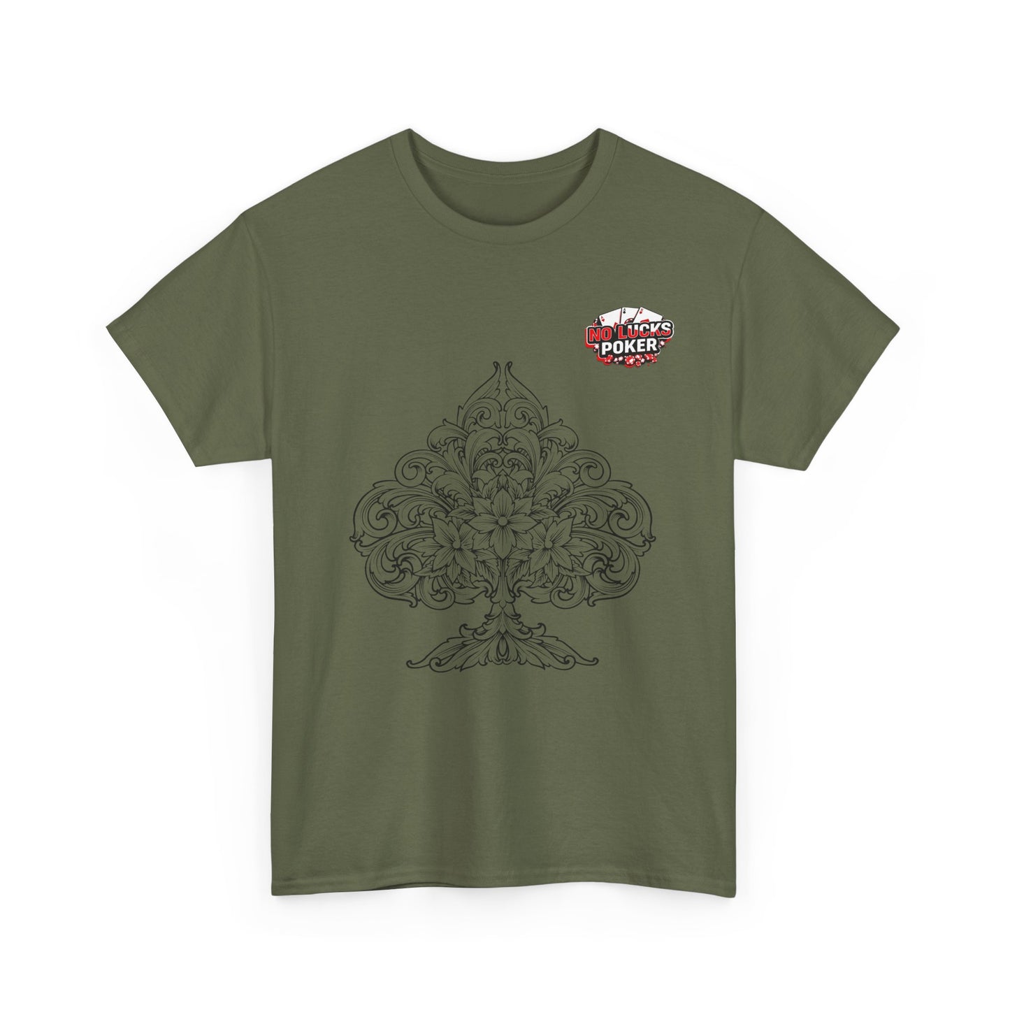 No Lucks Given – Spade Poker T-Shirt (Good Luck, All In)