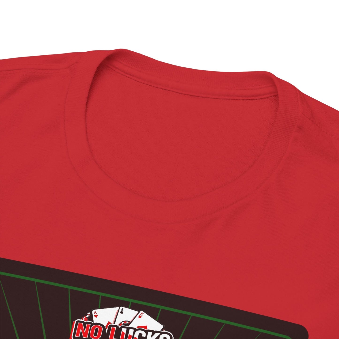 No Lucks Given – Jack Skull Crown Poker Tee (Green & Red Edition)