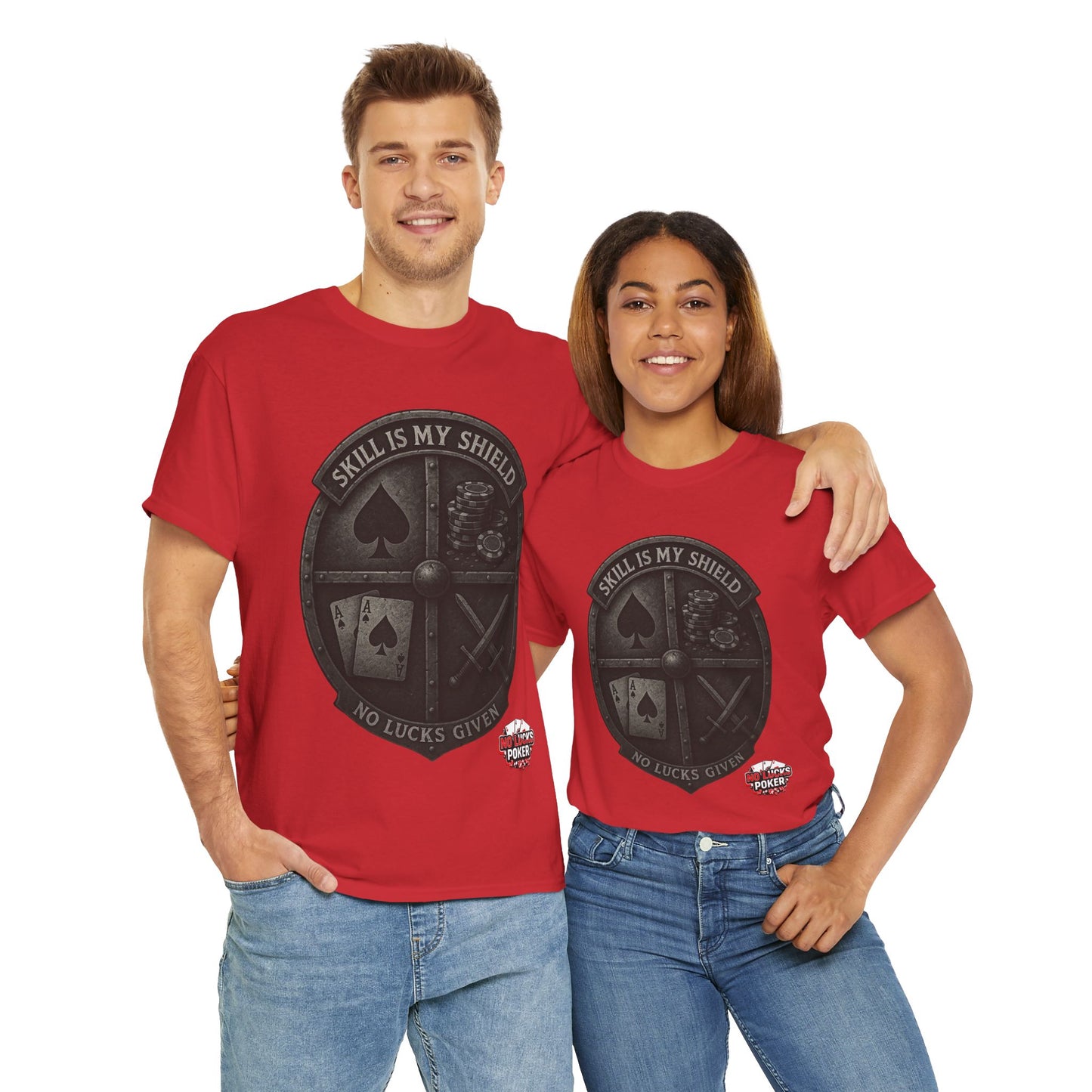 Stack or Shatter Poker T-Shirt | No Lucks Given – Skill Over Luck