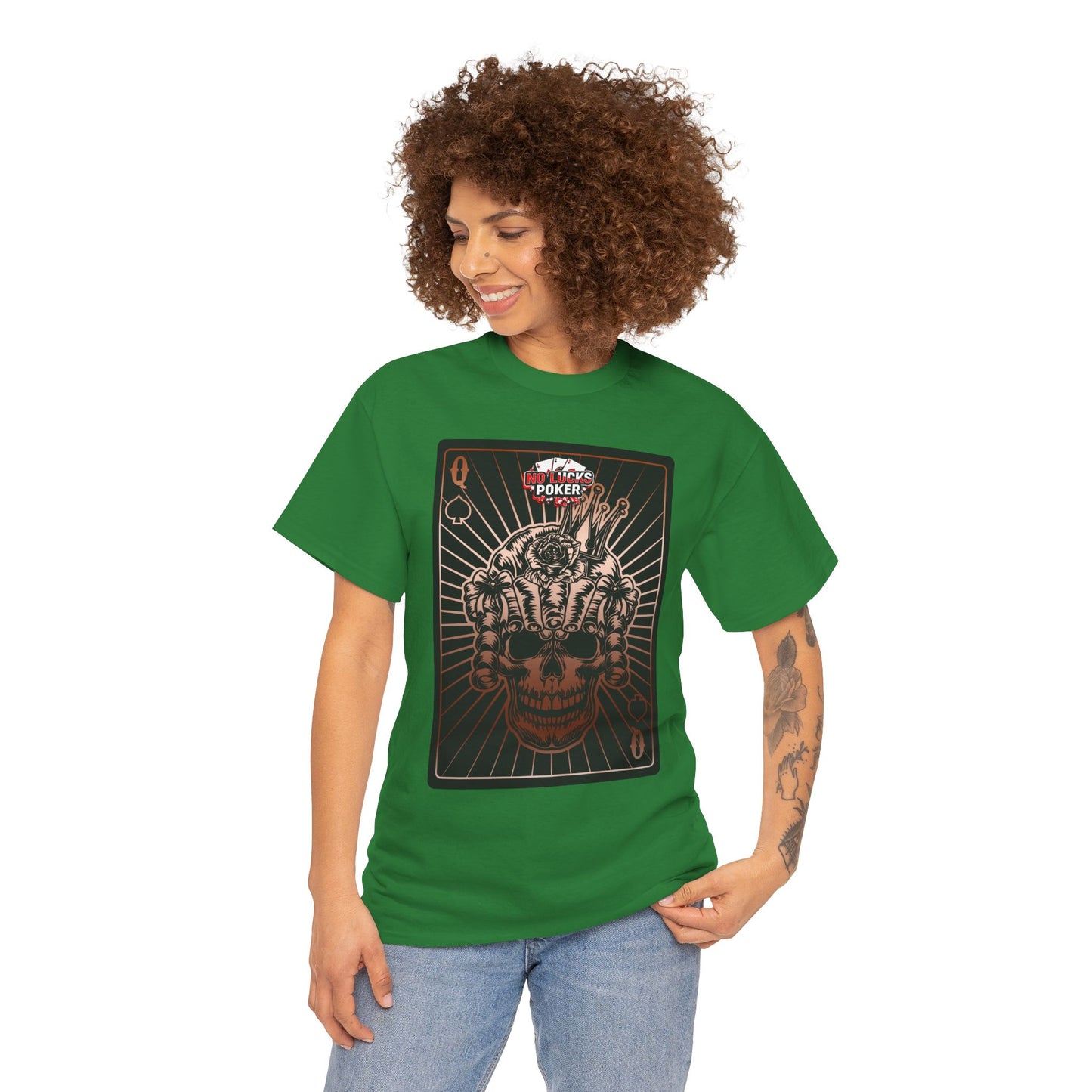 No Lucks Given – Angry Queen of Spades Poker Tee (Copper Edition)