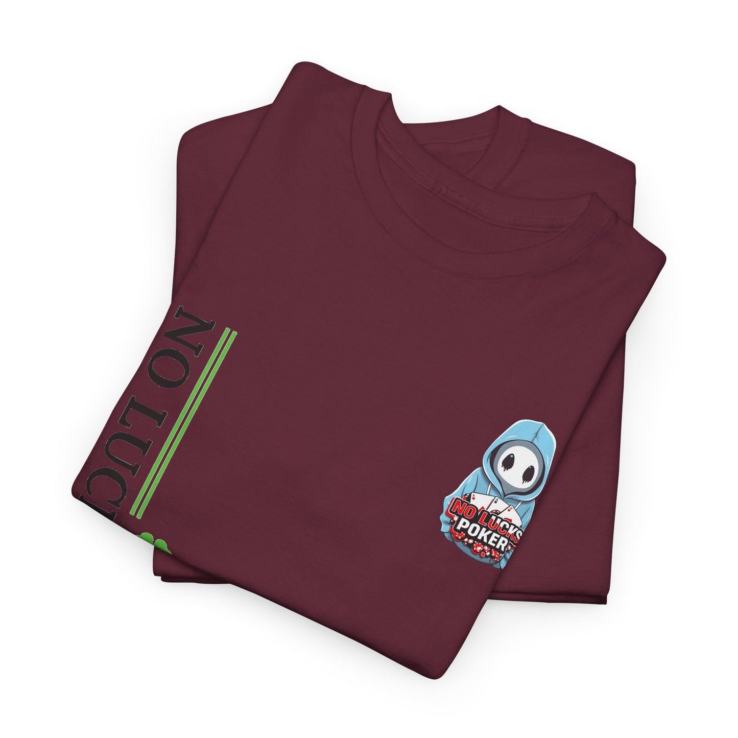 No Lucks Given – Ghost Logo Poker T-Shirt | Stealth Blackout Style