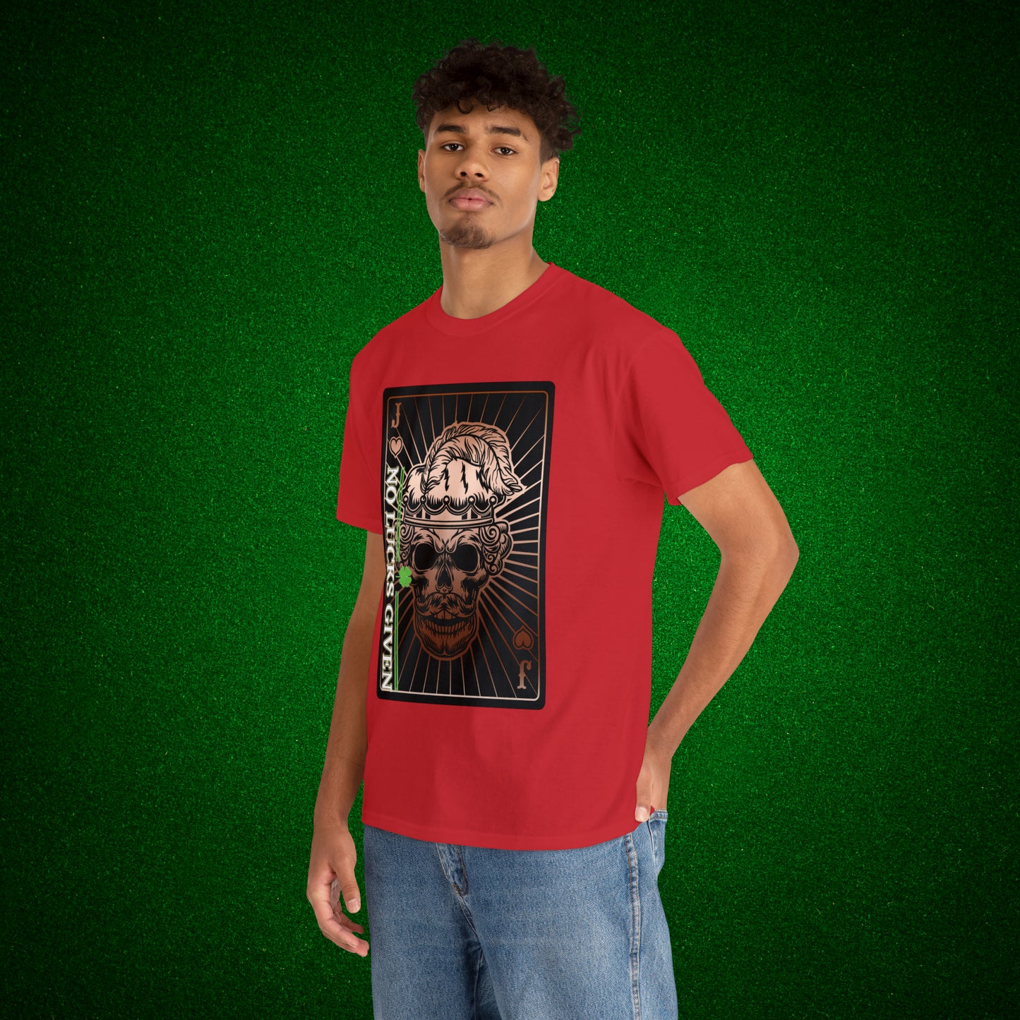 No Lucks Given Angry Jack of Hearts Copper Poker T-Shirt Must have Good Luck All-in