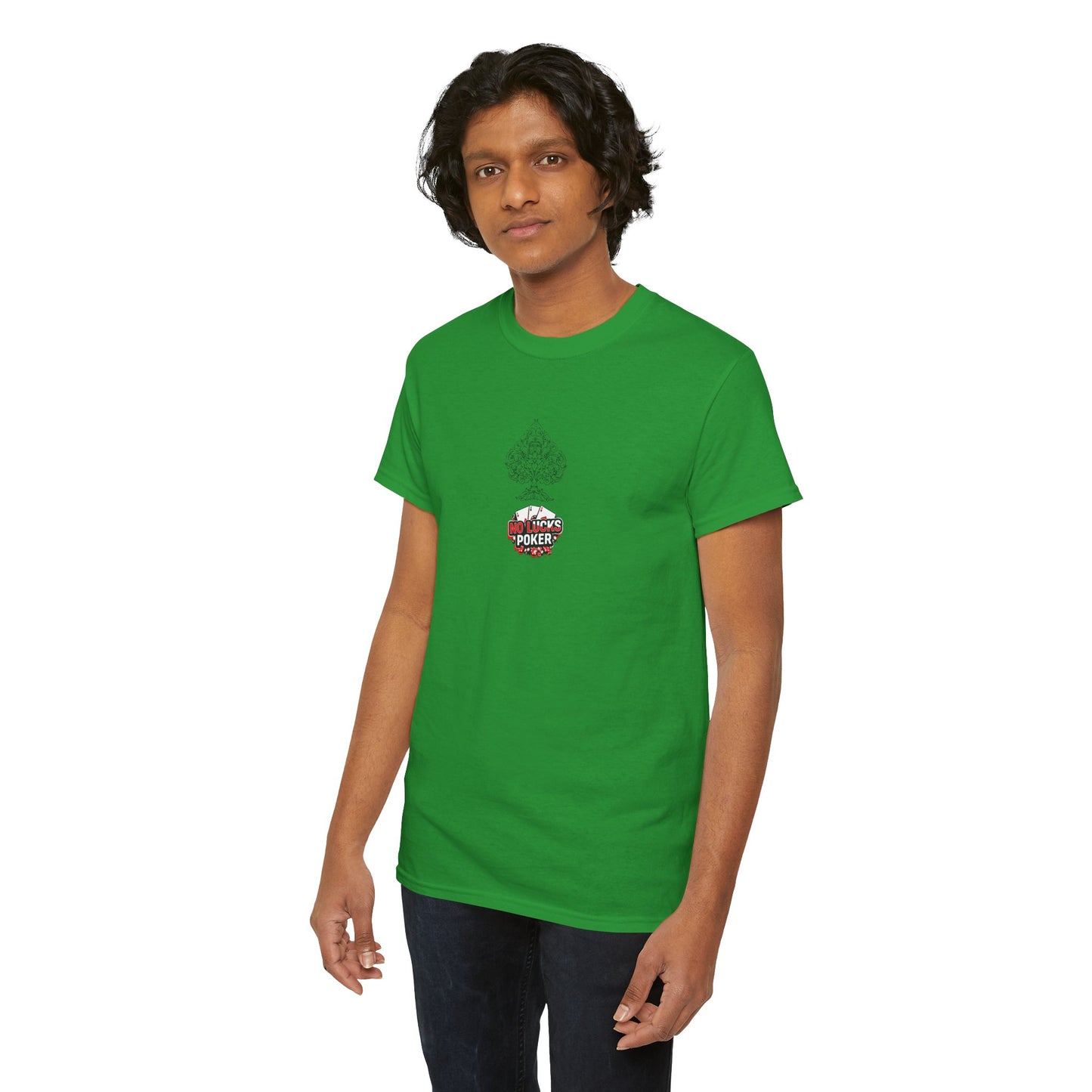 No Lucks Given Logo Poker T-Shirt | Built for Players, Not Luck