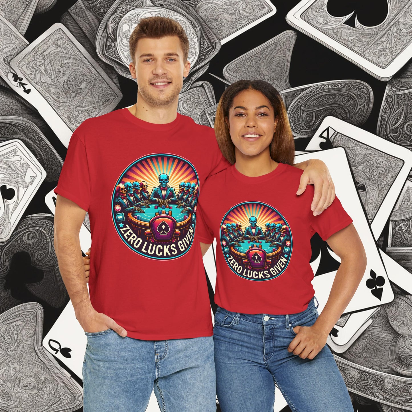 Zero Lucks Given unisex heavy cotton tee Poker Apparel