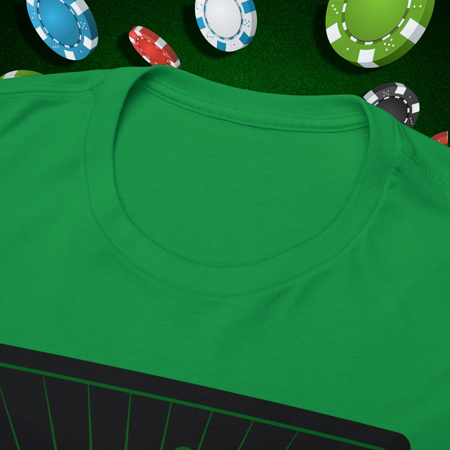 No Lucks Given Angry Queen of Spades Green Red Poker T-Shirt Must have Good Luck All-in