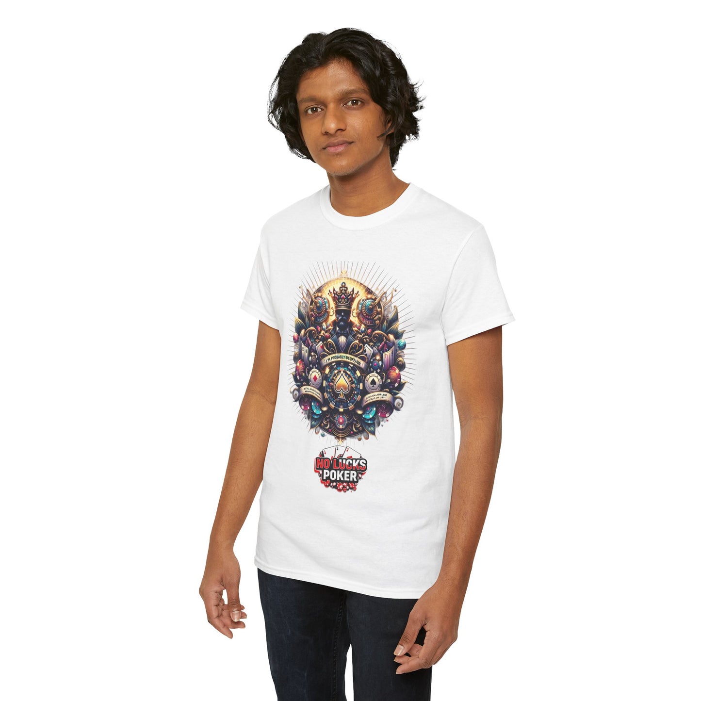 I'm Probably Bluffing unisex heavy cotton tee Poker Apparel