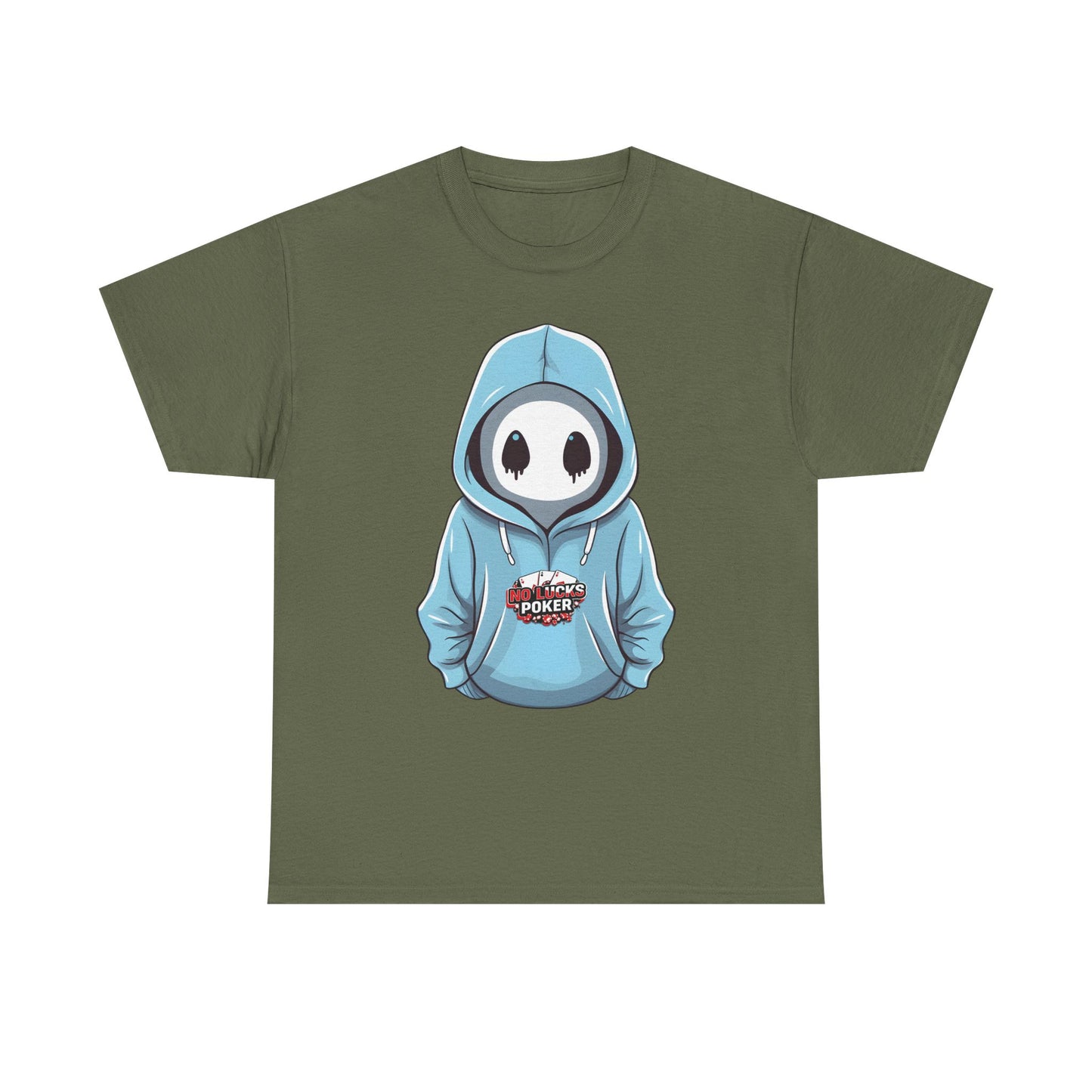 No Lucks Given – Mysterious Hoodie Player Poker Tee