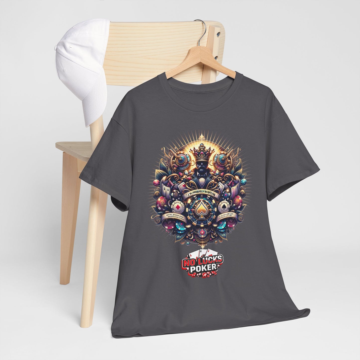 I'm Probably Bluffing unisex heavy cotton tee Poker Apparel