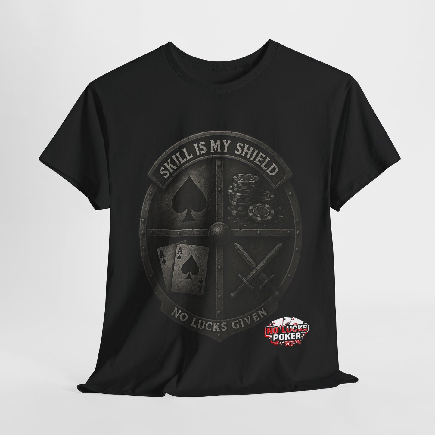 Stack or Shatter Poker T-Shirt | No Lucks Given – Skill Over Luck
