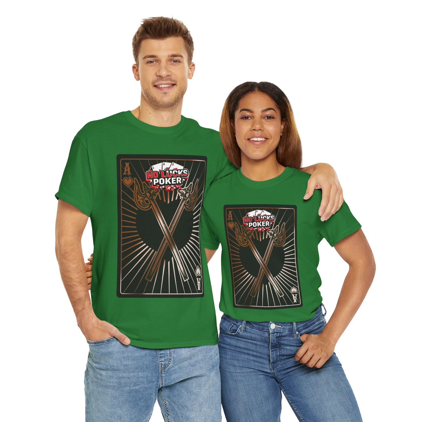 No Lucks Given: Ace of Hearts & Axes – Poker T-Shirt