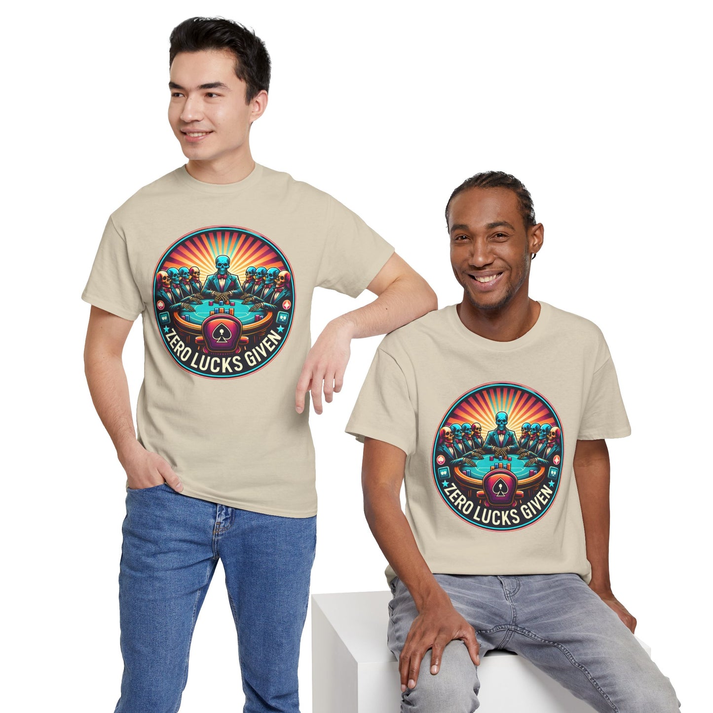 Zero Lucks Given unisex heavy cotton tee Poker Apparel