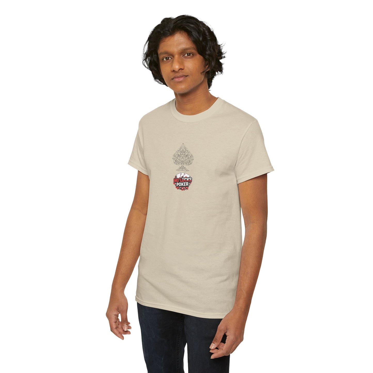 No Lucks Given Logo Poker T-Shirt | Built for Players, Not Luck