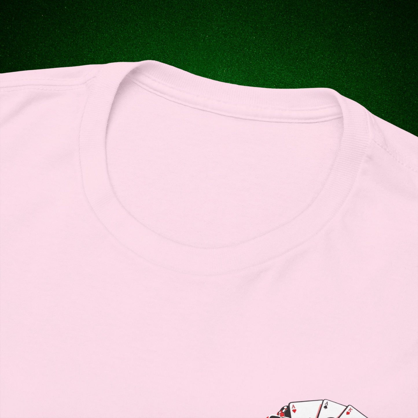 No Lucks Given Large Clover Poker T-Shirt Good Luck All-in