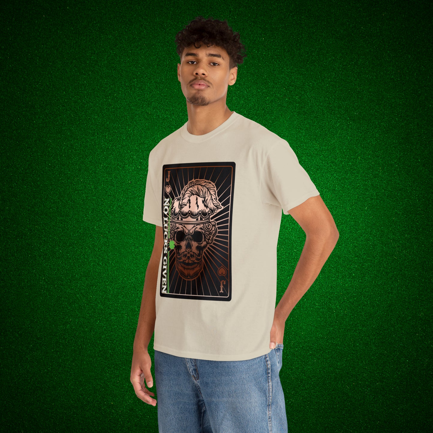 No Lucks Given Angry Jack of Hearts Copper Poker T-Shirt Must have Good Luck All-in