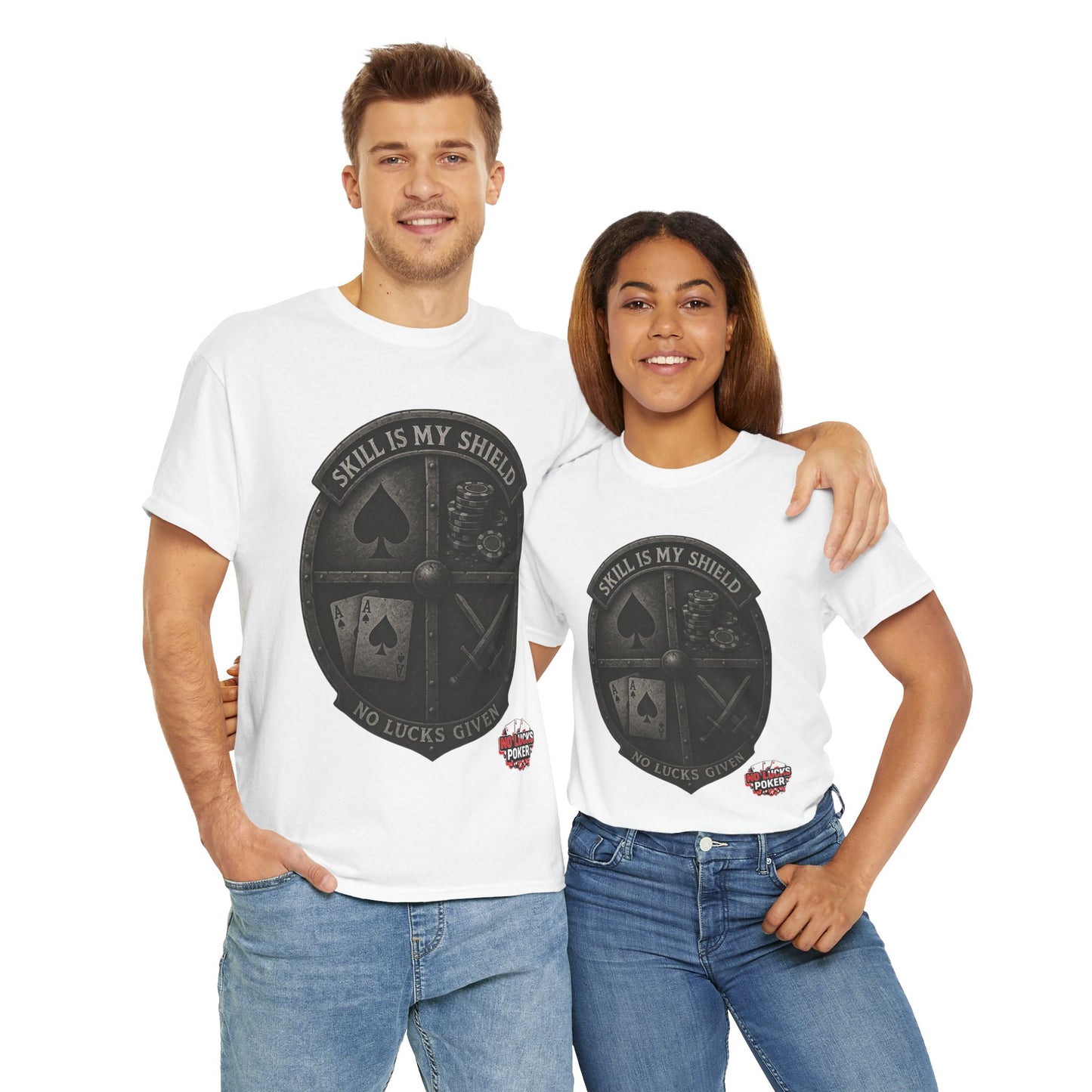 Stack or Shatter Poker T-Shirt | No Lucks Given – Skill Over Luck