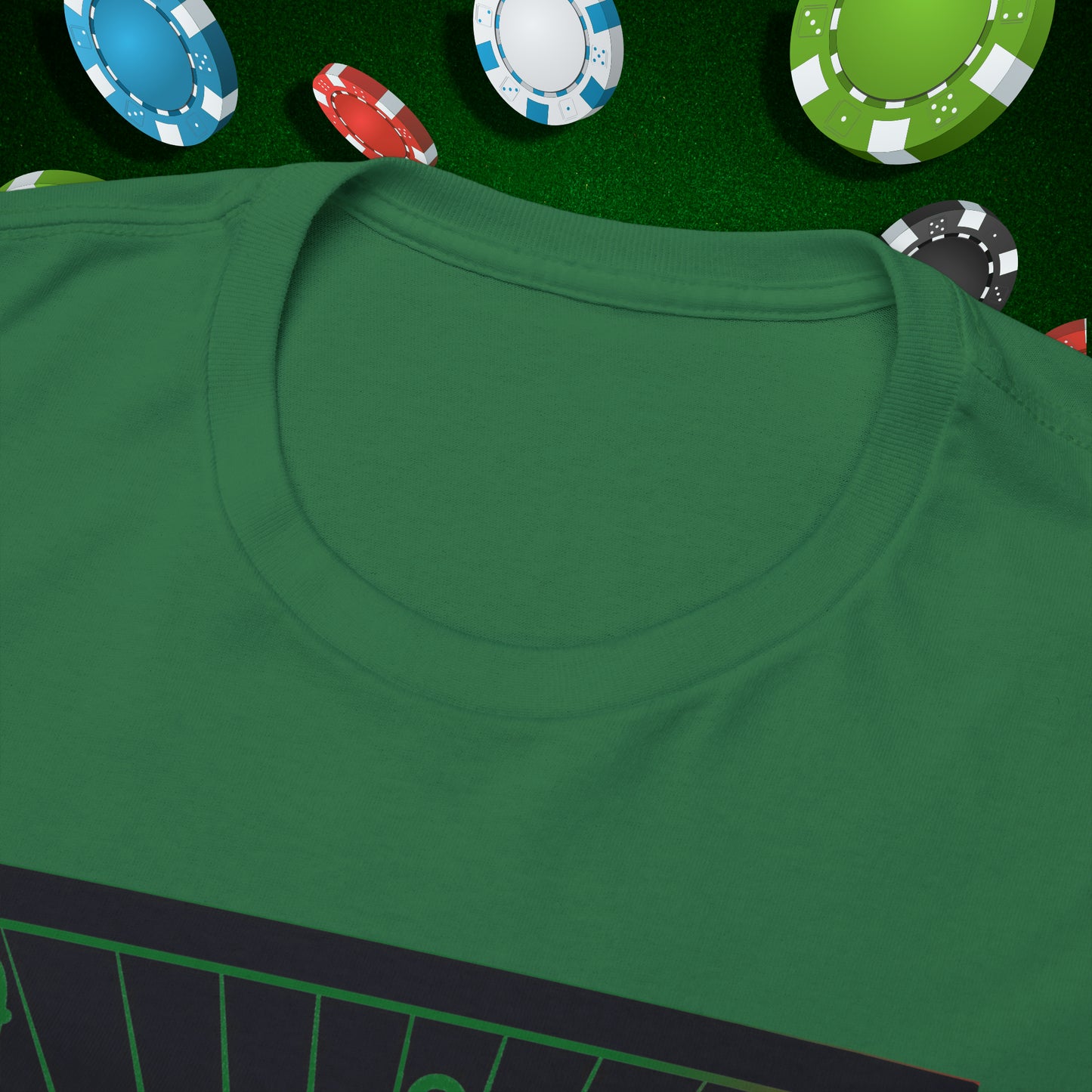No Lucks Given Angry Queen of Clubs Green Red Poker T-Shirt Must have Good Luck All-in