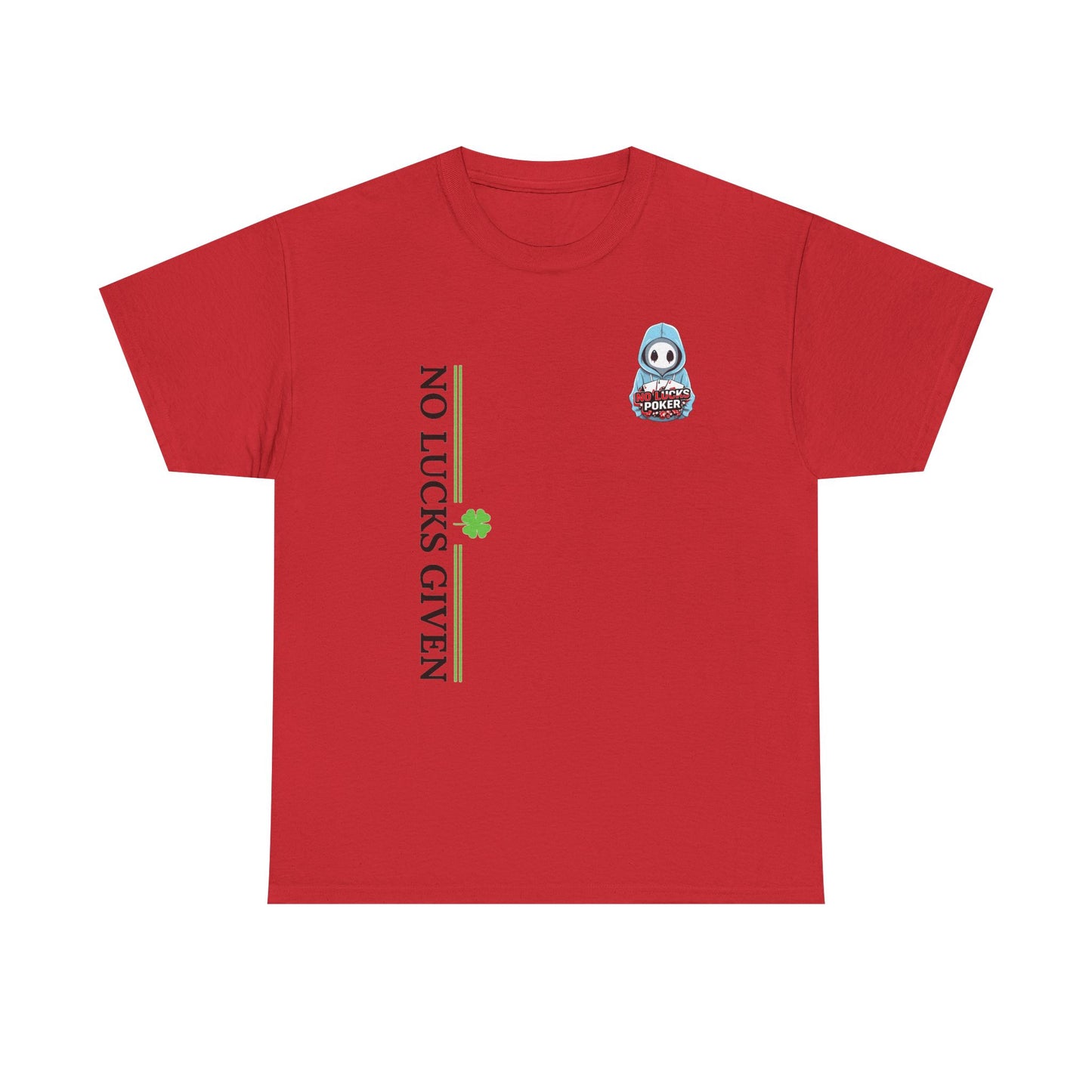 No Lucks Given – Ghost Logo Poker T-Shirt | Stealth Blackout Style