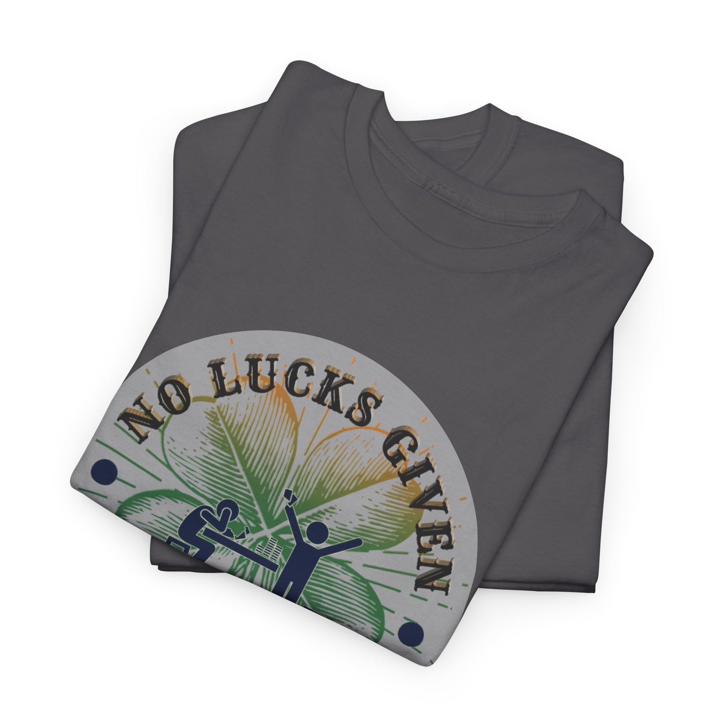 No Lucks Given – Large Clover Poker T-Shirt | Skill Over Luck