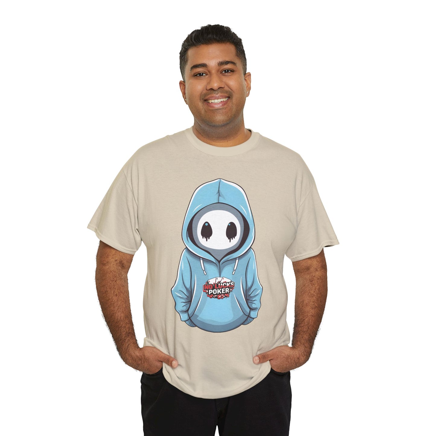 No Lucks Given – Mysterious Hoodie Player Poker Tee