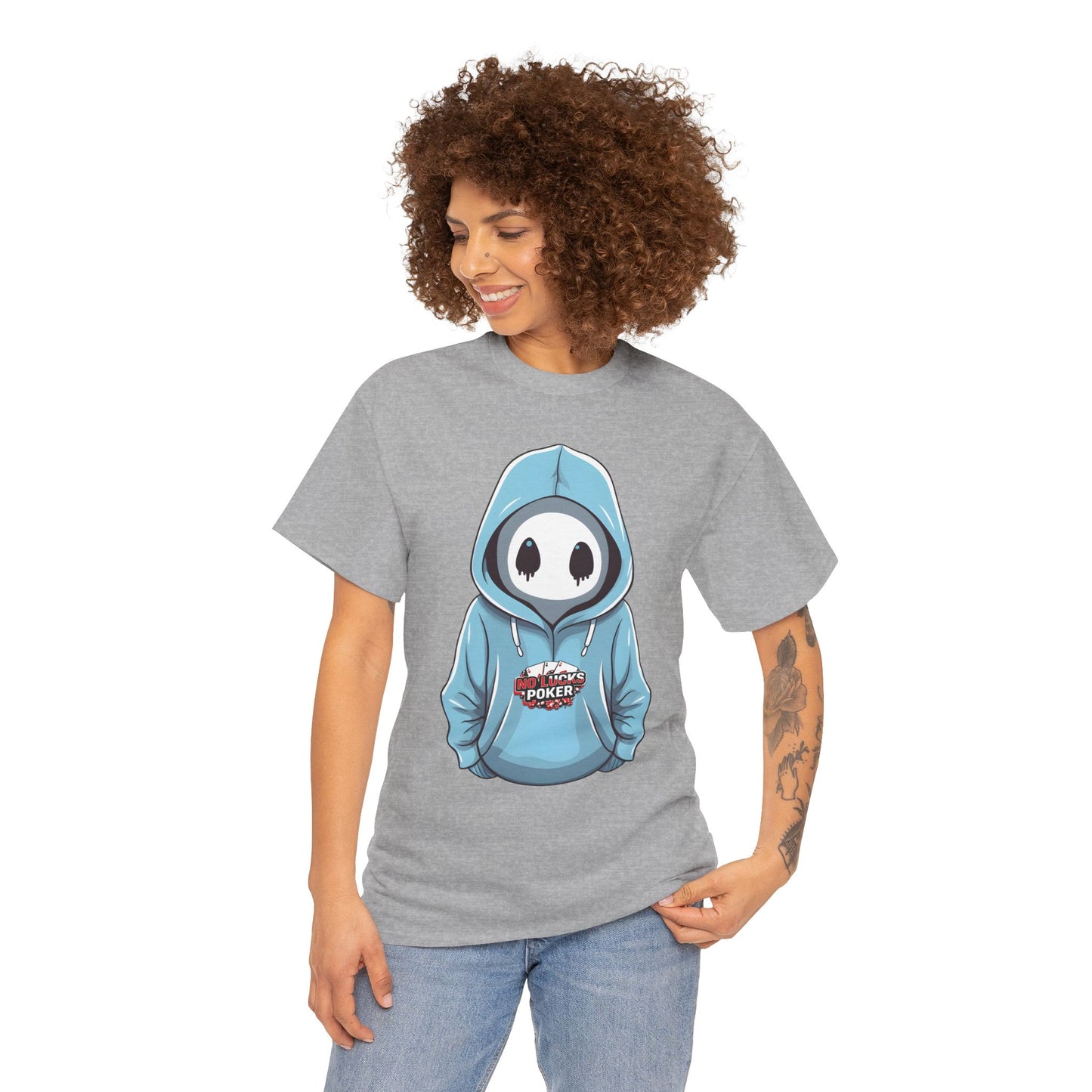 No Lucks Given – Mysterious Hoodie Player Poker Tee