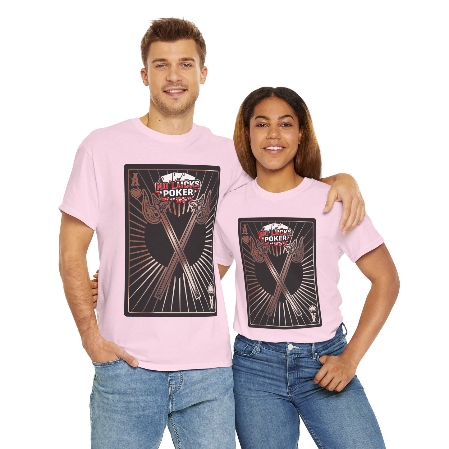 No Lucks Given: Ace of Hearts & Axes – Poker T-Shirt