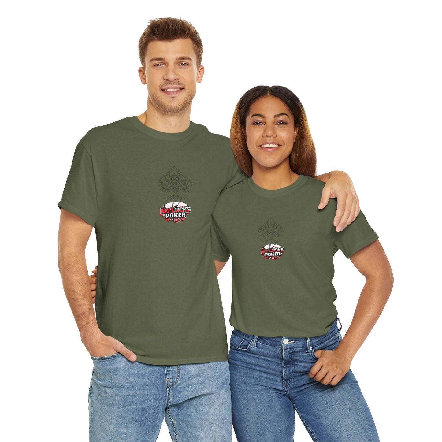No Lucks Given Logo Poker T-Shirt | Built for Players, Not Luck