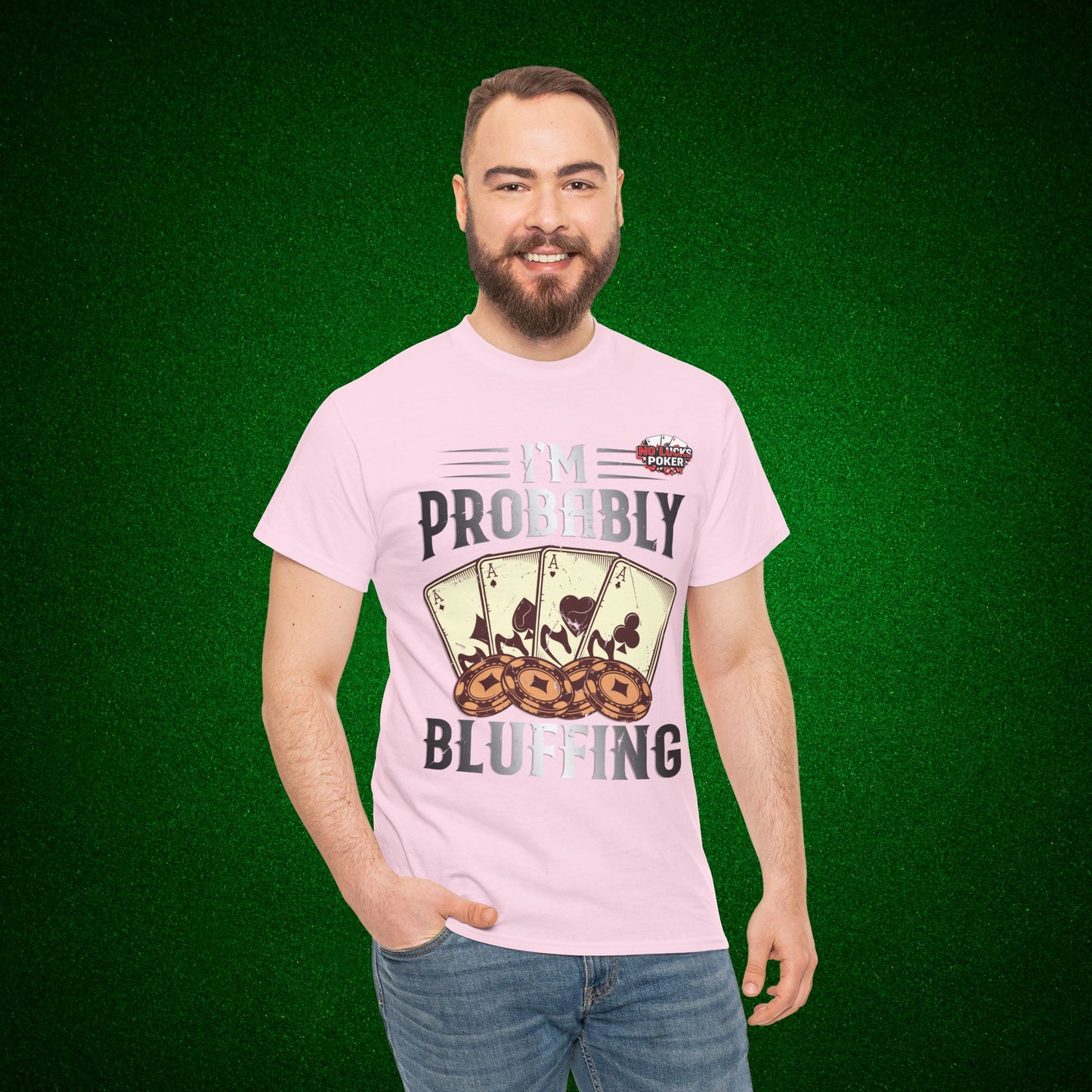 I'm Probably Bluffing Unisex Heavy Cotton Tee
