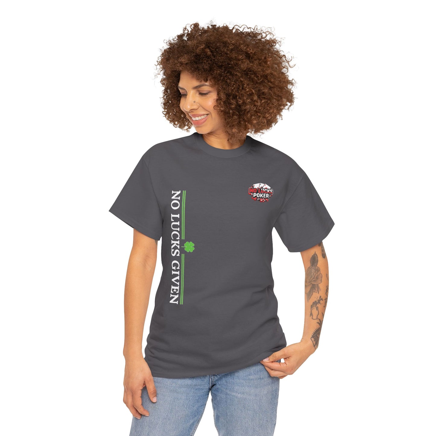 No Lucks Given – Signature Logo Poker Tee (All In Edition)