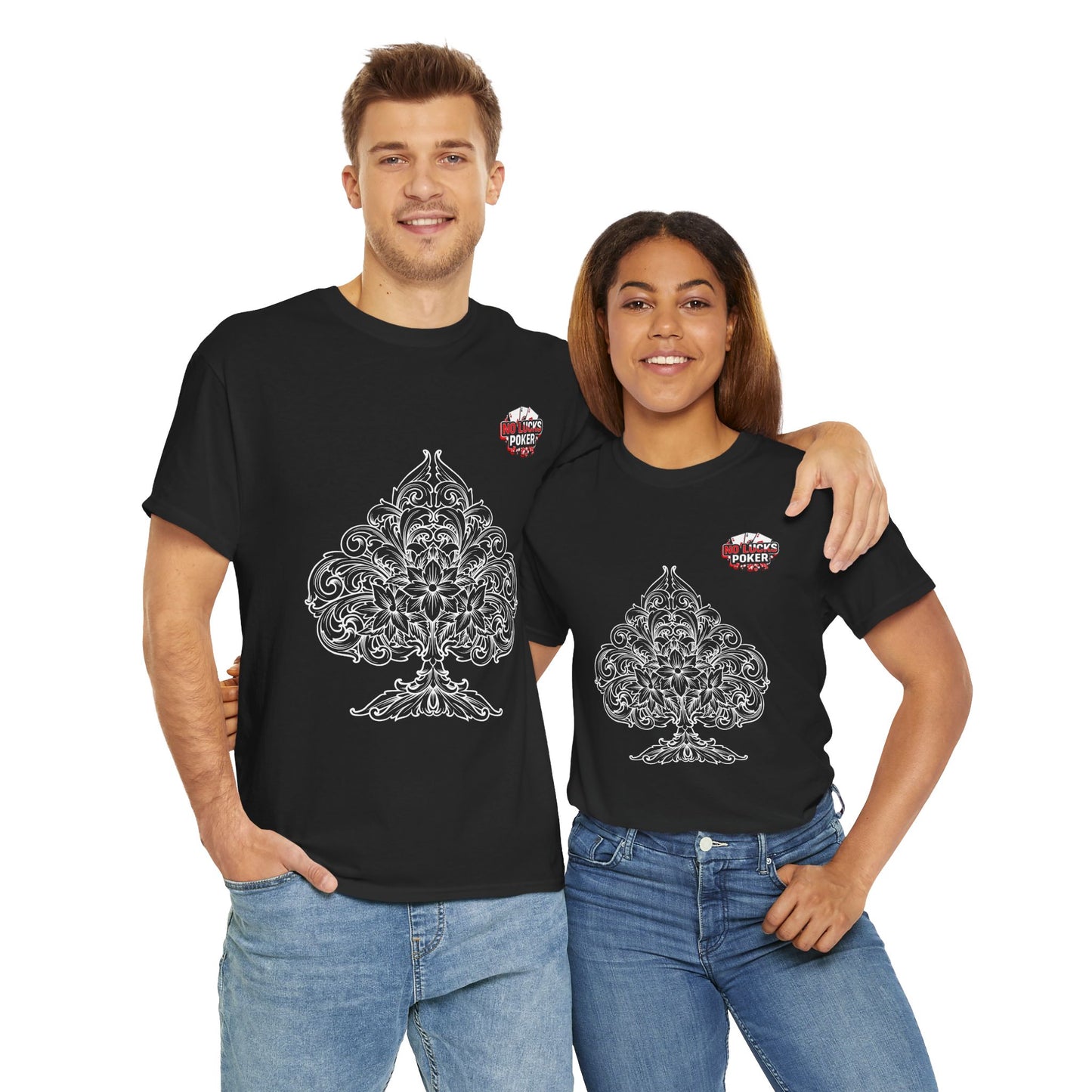 No Lucks Given – Spade Poker T-Shirt (Good Luck, All In)