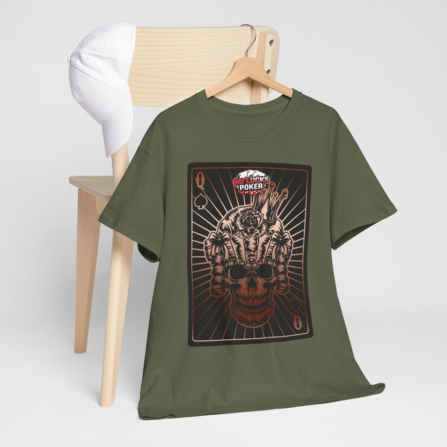 No Lucks Given – Angry Queen of Spades Poker Tee (Copper Edition)