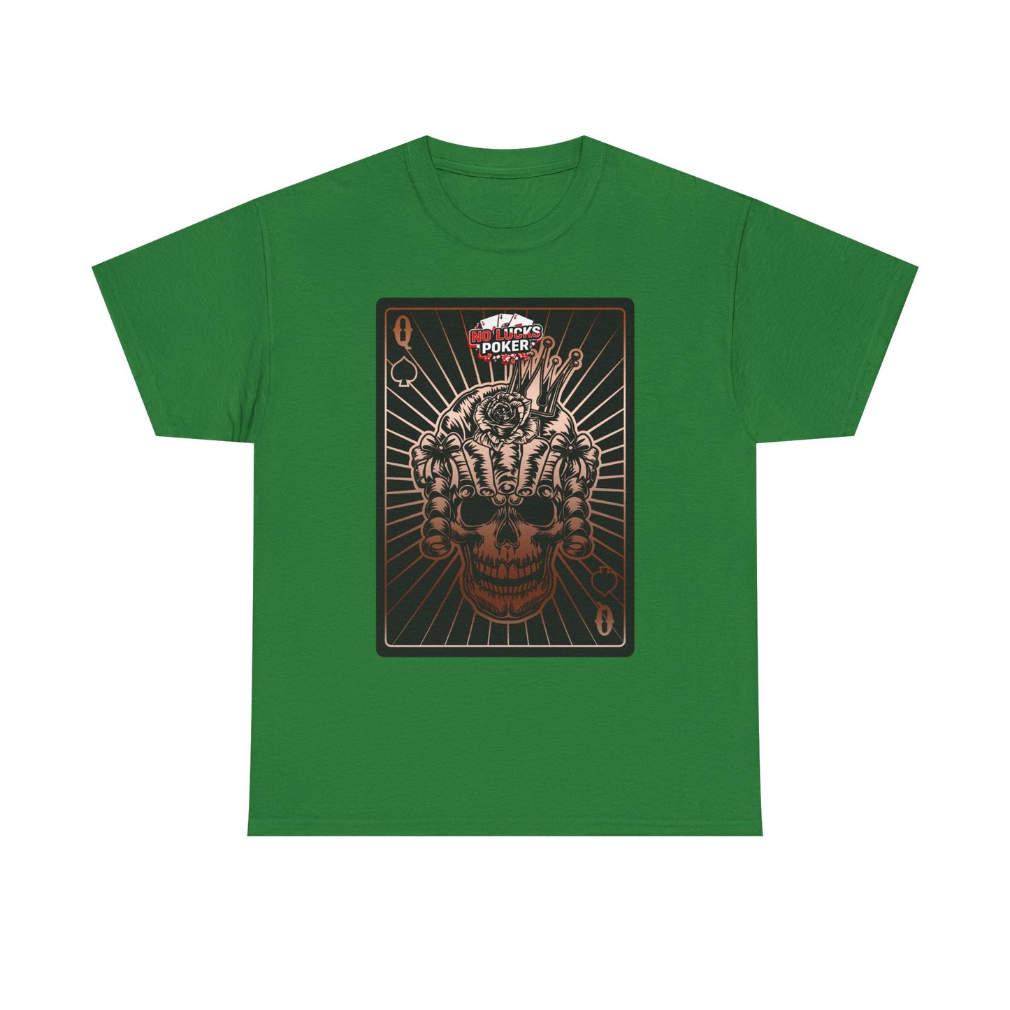 No Lucks Given – Angry Queen of Spades Poker Tee (Copper Edition)