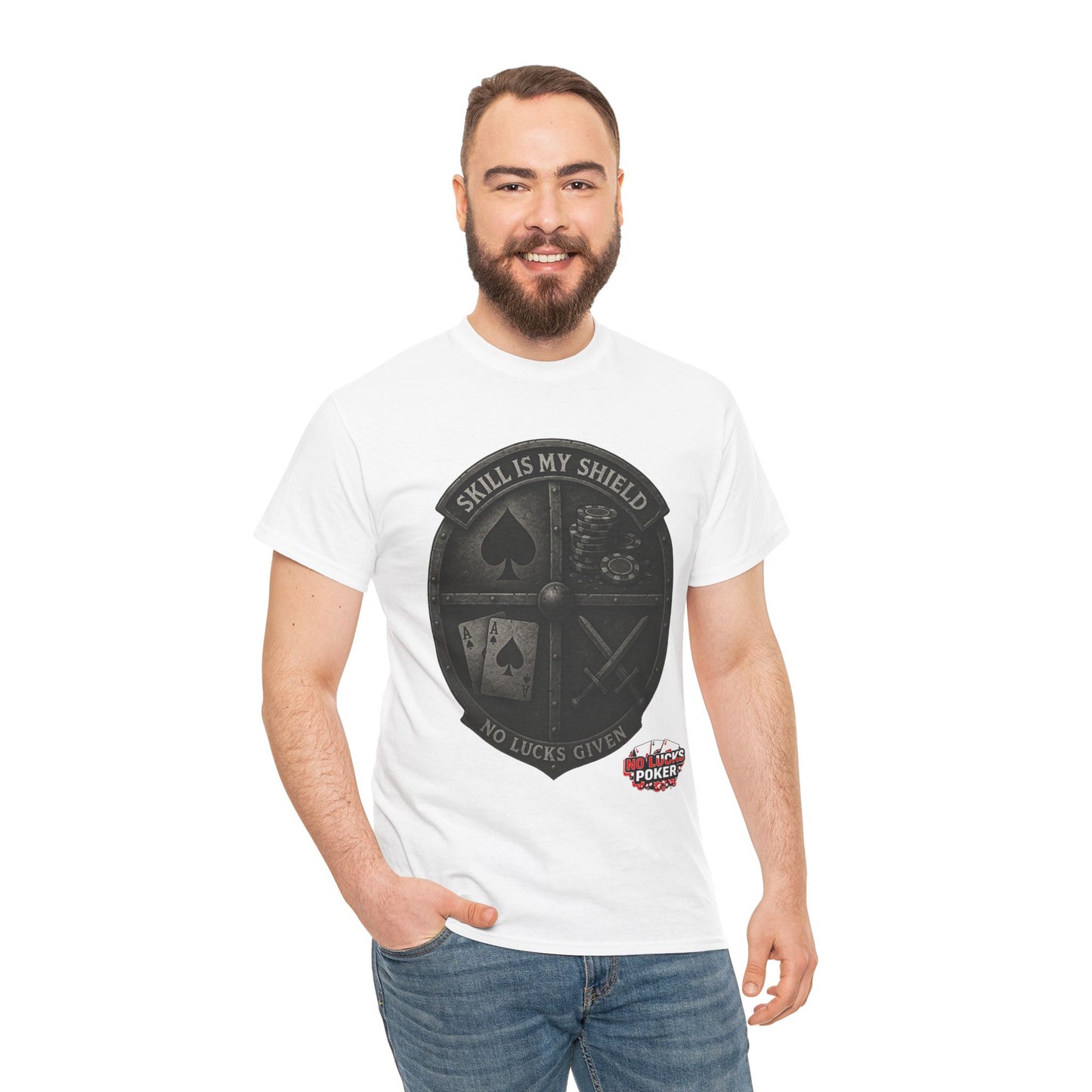 Stack or Shatter Poker T-Shirt | No Lucks Given – Skill Over Luck